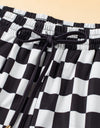 Drawstring Checkered Shorts with Pockets