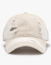 Distressed Adjustable Cotton Baseball Cap