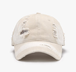 Distressed Adjustable Cotton Baseball Cap