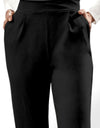 High Waist Straight Pants with Pockets