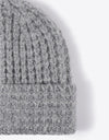 Waffle-Knit Cuff Beanie