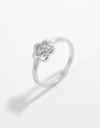 925 Sterling Silver Zircon Flower Ring