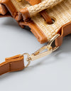 Straw Braided Adjustable Strap Bucket Bag