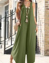 Lovelet Pocketed Scoop Neck Wide Leg Jumpsuit