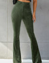 Ribbed High Waist Flare Pants