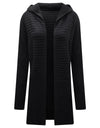 Open Front Longline Hooded Cardigan