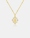 18K Gold-Plated Spring Ring Closure Pendant Necklace