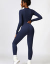 Half Zip Long Sleeve Active Jumpsuit