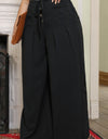 Plus Size Tied Wide Leg Long Pants