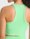 Racerback Cropped Sports Tank