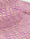 Fame Checkered Straw Weave Sun Hat