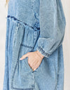 HEYSON Full Size Oversized Denim Babydoll Dress