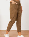 Pocketed Elastic Waist Pants