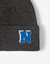 Letter N Patch Cuffed Knit Beanie