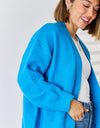 Open Front Dropped Shoulder Cardigan