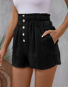 Pocketed High Waist Shorts