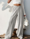 Elastic Waist Wide Leg Pants