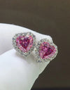 2 Carat Moissanite Heart-Shaped Earrings