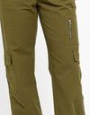 Le Lis High Waisted Wide Leg Cargo Pants with Pockets