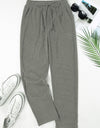 Drawstring Straight Pants with Pockets