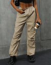 Pocketed Elastic Waist Pants