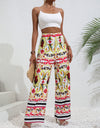 Printed High-Rise Wide Leg Pants