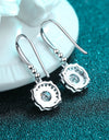 925 Sterling Silver Moissanite Hook Earrings