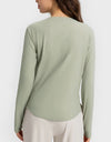 Round Neck Long Sleeve Sport Top