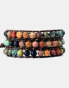 Handmade Triple Layer Beaded Agate Bracelet