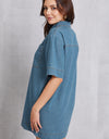 Pocketed Collared Neck Mini Denim Dress