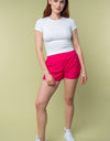 White Birch Full Size High Waisted Knit Shorts