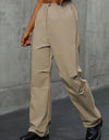 Pocketed Elastic Waist Pants