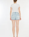 Kancan High Rise Repaired Mom Denim Shorts