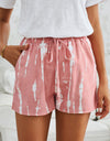 Tie-Dye Drawstring Waist Shorts with Pockets