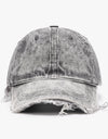 Raw Hem Adjustable Cotton Baseball Cap