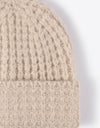 Waffle-Knit Cuff Beanie