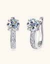 2 Carat Moissanite 925 Sterling Silver Earrings