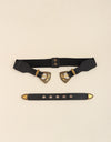 Double Buckle PU Leather Belt