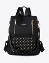 Zipper Pocket Beaded Backpack