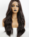 13*2" Lace Front Wigs Synthetic Long Wave 26" Heat Safe 150% Density in Brown