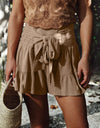 Full Size Smocked Ruffled High Waist Shorts