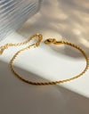 Stainless Steel Twist Chain Ankle Bracelet