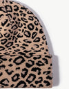 Leopard Pattern Cuffed Beanie