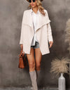 Waterfall Collar Longline Cardigan with Side Pockets