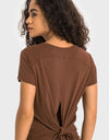 Tie Back Short Sleeve Sports Tee