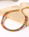 18K Gold Plated Multicolored Zircon Bracelet