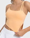 Slit Asymmetrical Neck Active Cami