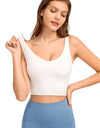 Deep V-Neck Crop Sports Bra