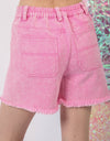 VERY J  Washed Raw Hem Denim Shorts