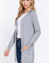 ACTIVE BASIC Open Front Long Sleeve Cardigan